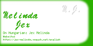 melinda jex business card